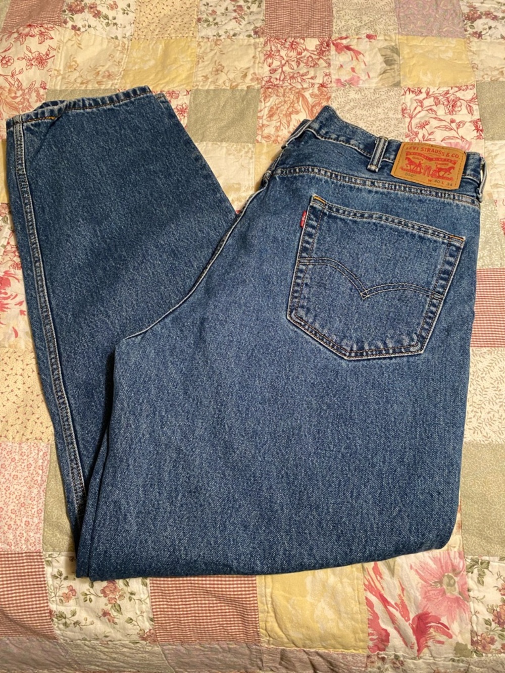 Levi's Relaxed Fit Denim Jeans in Classic Blue 40X34